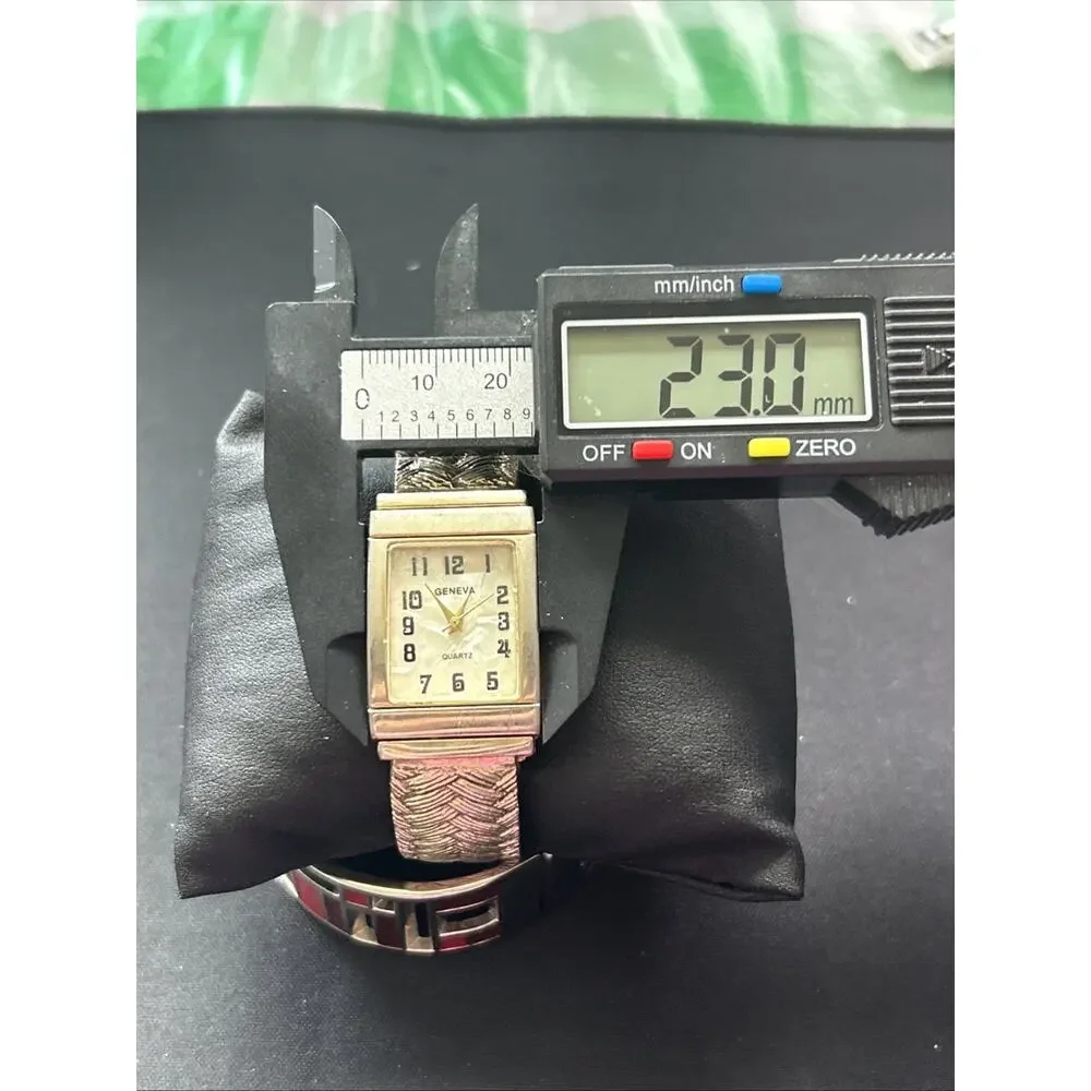 Geneva Gold Tone Women’s Cuff Watch